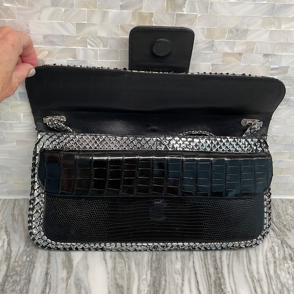 Kara Ross genuine python clutch - Picture 4 of 7